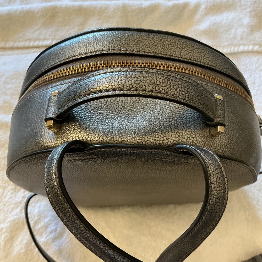 kate spade Metallic Silver Pebbled Leather Backpack - Picture 4 of 5